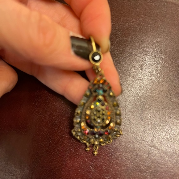 Michal Negrin Earrings Gorgeous Swarovski Crystals Dangle Drop Statement - Picture 4 of 4